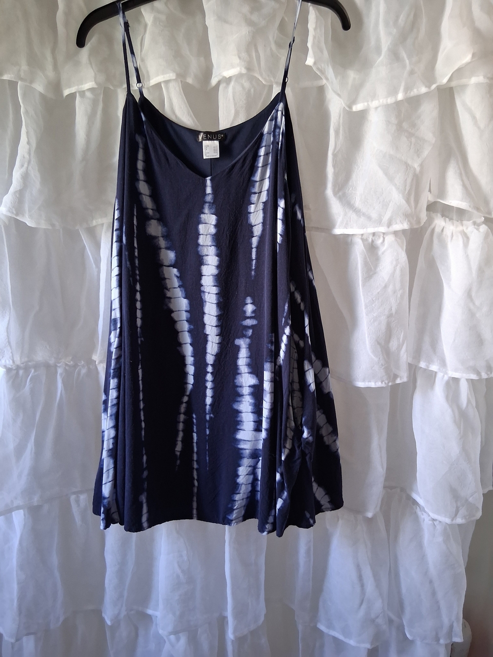 Venus Navy Tie-Dye Spaghetti Strap Tank Top